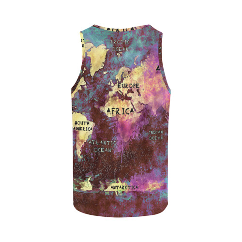 world map All Over Print Tank Top for Women (Model T43)