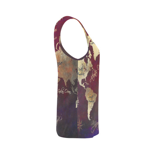 world map All Over Print Tank Top for Women (Model T43)