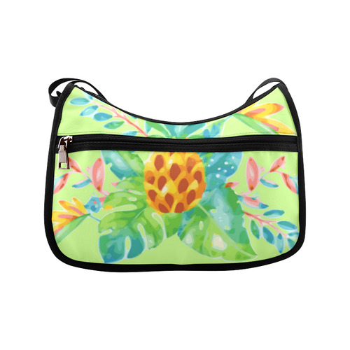 Summer Tropical Pineapple Fruit Floral Crossbody Bags (Model 1616)