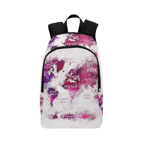 world map Fabric Backpack for Adult (Model 1659)