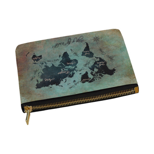 world map Carry-All Pouch 12.5''x8.5''