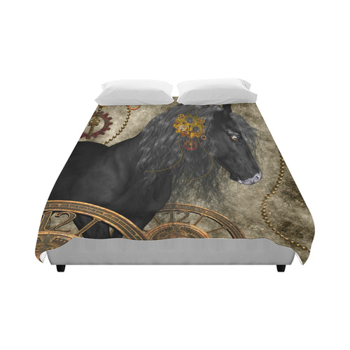 Beautiful wild horse with steampunk elements Duvet Cover 86"x70" ( All-over-print)