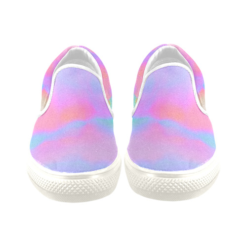 pink clouds Slip-on Canvas Shoes for Kid (Model 019)