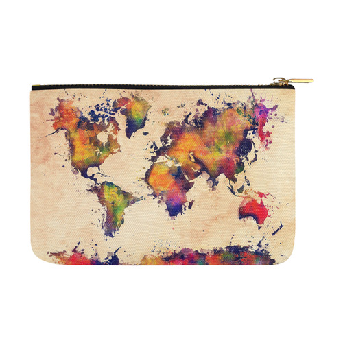 world map Carry-All Pouch 12.5''x8.5''