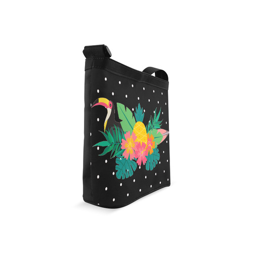 Tropical Hibiscus Floral Toucan Pineapple Monstera Crossbody Bags (Model 1613)