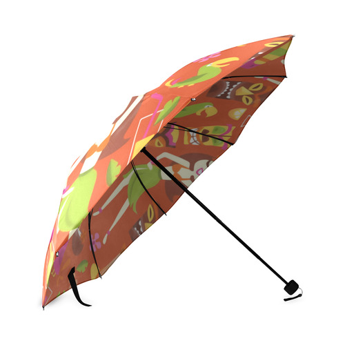 Hawaiian Luau Dancer Parrot Toucan Foldable Umbrella (Model U01)