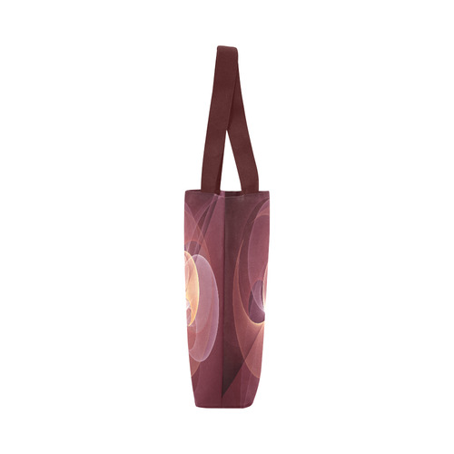 Movement Abstract Modern Wine Red Pink Fractal Art Canvas Tote Bag (Model 1657)