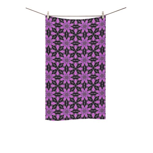 Black and Purple Lace Custom Towel 16"x28"