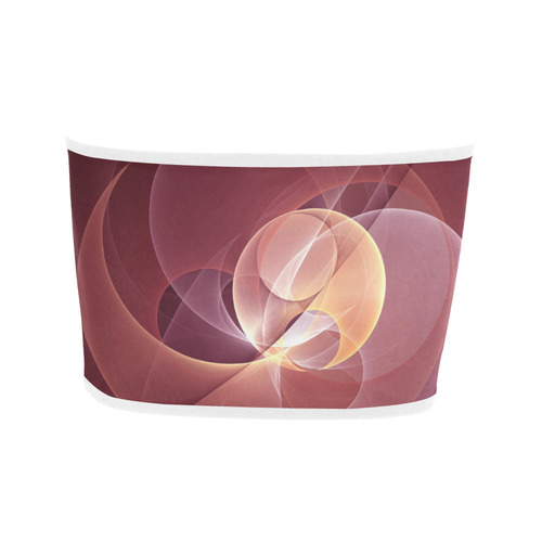 Movement Abstract Modern Wine Red Pink Fractal Art Bandeau Top