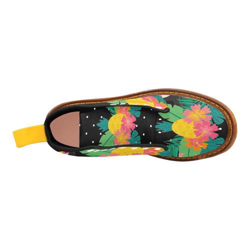 Tropical Hibiscus Floral Toucan Pineapple Monstera Martin Boots For Women Model 1203H