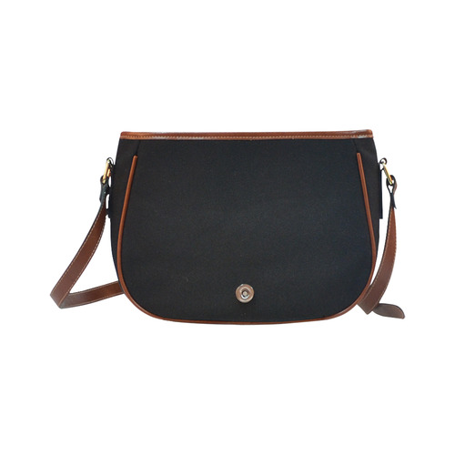 Abstract Modern Turquoise Brown Gold Elegance Saddle Bag/Small (Model 1649)(Flap Customization)