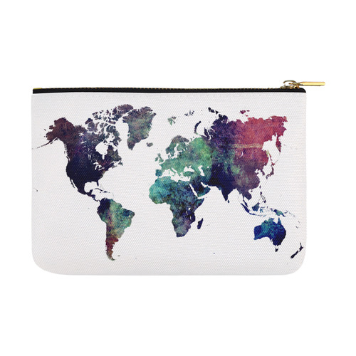 world map 12 Carry-All Pouch 12.5''x8.5''