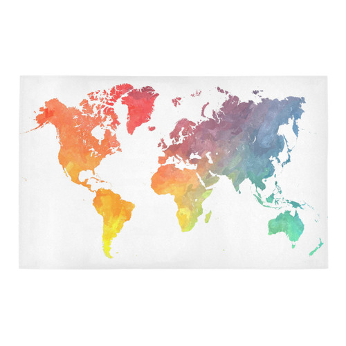 world map 15 Bath Rug 20''x 32''