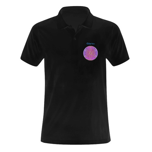 protection in purple colors Men's Polo Shirt (Model T24)