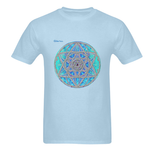 protection in blue harmony Sunny Men's T- shirt (Model T06)