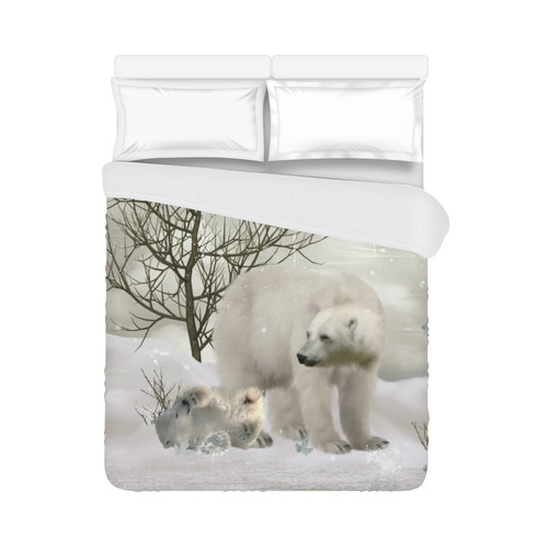 Awesome polar bear Duvet Cover 86"x70" ( All-over-print)