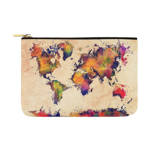 world map Carry-All Pouch 12.5''x8.5''