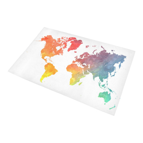 world map 15 Bath Rug 20''x 32''