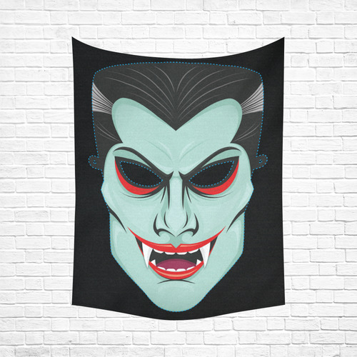 Vampire Mask Cotton Linen Wall Tapestry 60"x 80"