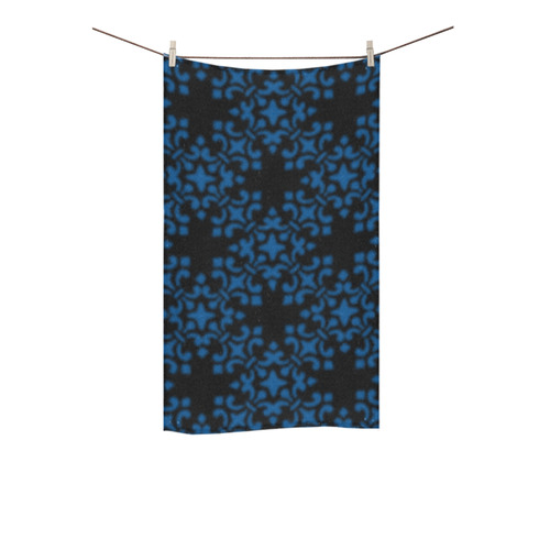 Lapis Blue Damask Custom Towel 16"x28"