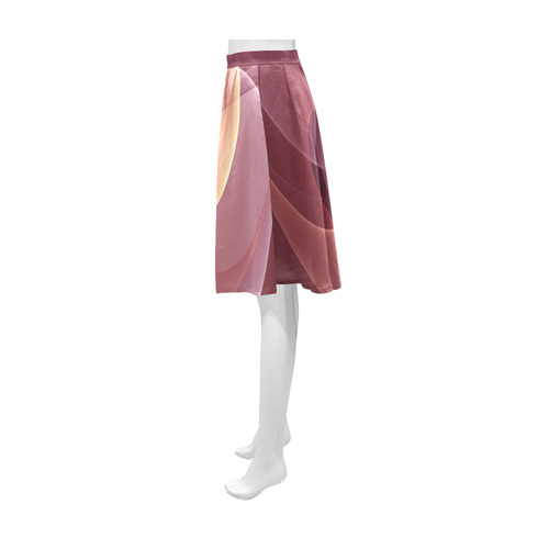 Movement Abstract Modern Wine Red Pink Fractal Art Athena Women's Short Skirt (Model D15)
