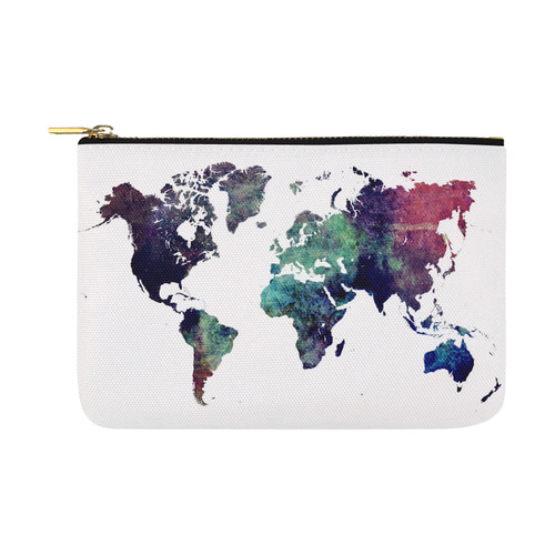world map 12 Carry-All Pouch 12.5''x8.5''