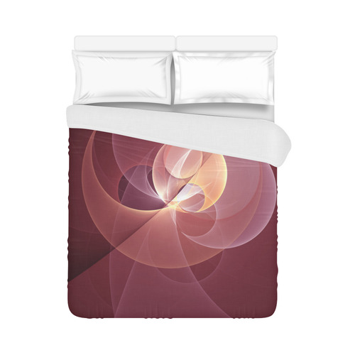 Movement Abstract Modern Wine Red Pink Fractal Art Duvet Cover 86"x70" ( All-over-print)