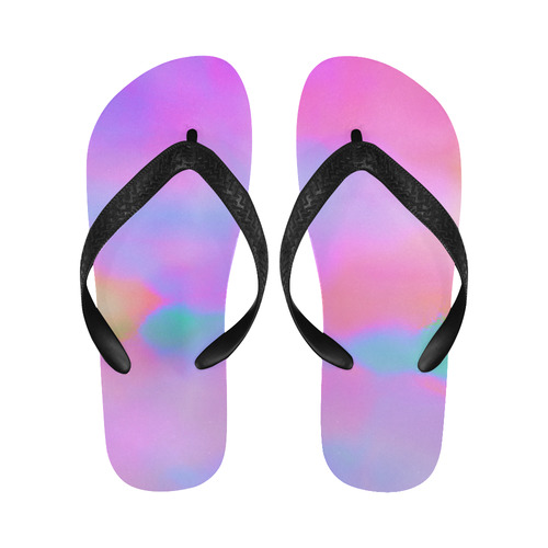 pink clouds Flip Flops for Men/Women (Model 040)