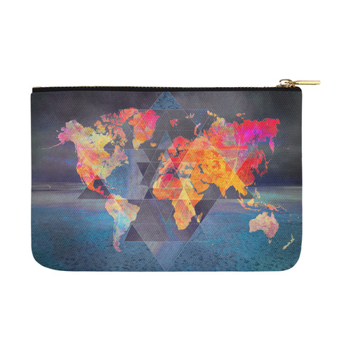 world map Carry-All Pouch 12.5''x8.5''