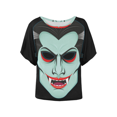 Vampire Mask Women's Batwing-Sleeved Blouse T shirt (Model T44)