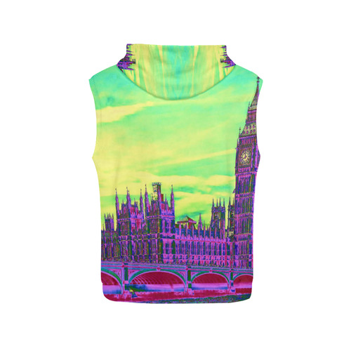 Impressive Travel - London by JamColors All Over Print Sleeveless Hoodie for Men (Model H15)