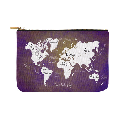 world map Carry-All Pouch 12.5''x8.5''