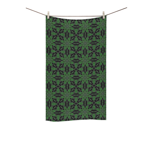 Black and Green Lace Custom Towel 16"x28"
