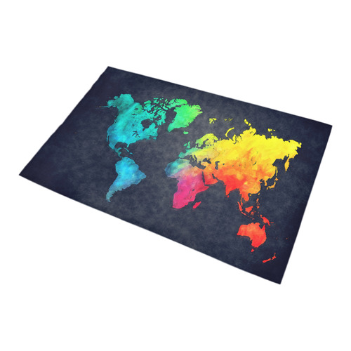 world map Bath Rug 20''x 32''