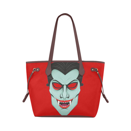 Vampire Mask Clover Canvas Tote Bag (Model 1661)