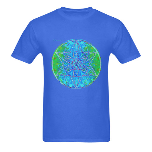 protection in nature colors-teal, blue and green Sunny Men's T- shirt (Model T06)