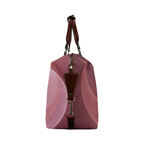 Movement Abstract Modern Wine Red Pink Fractal Art Classic Travel Bag (Model 1643) Remake