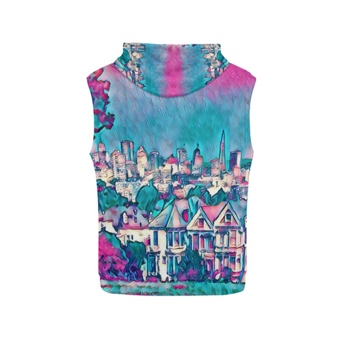 Impressive Travel -San Francisco 2 by JamColors All Over Print Sleeveless Hoodie for Men (Model H15)