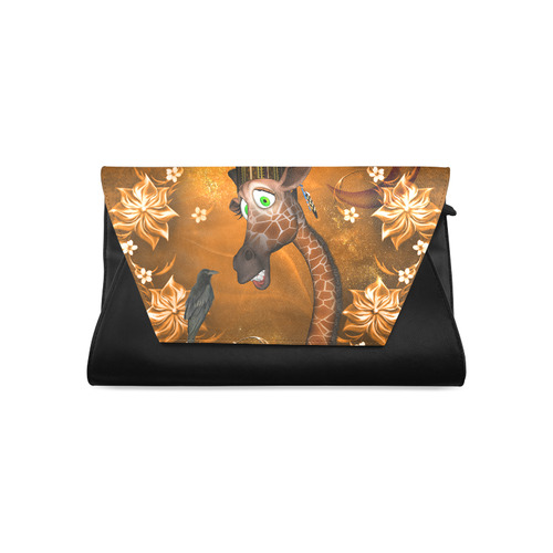 Funny giraffe with feathers Clutch Bag (Model 1630)