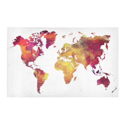 world map 13 Bath Rug 20''x 32''