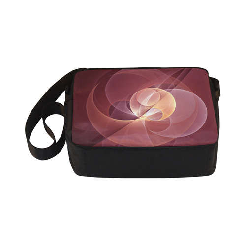 Movement Abstract Modern Wine Red Pink Fractal Art Classic Cross-body Nylon Bags (Model 1632)