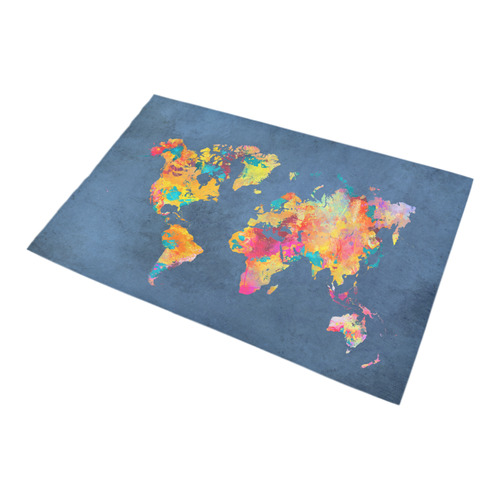 world map 18 Bath Rug 20''x 32''