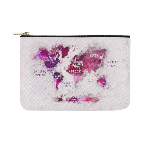 world map Carry-All Pouch 12.5''x8.5''