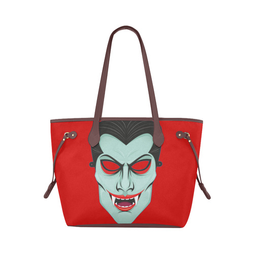 Vampire Mask Clover Canvas Tote Bag (Model 1661)