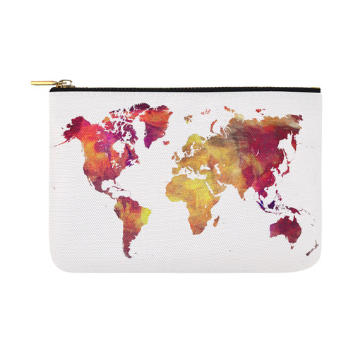 world map 13 Carry-All Pouch 12.5''x8.5''