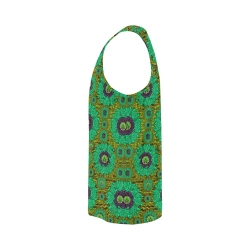 Peacock-flowers in the stars of eden  pop art All Over Print Tank Top for Men (Model T43)