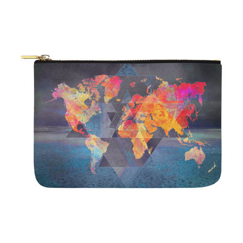 world map Carry-All Pouch 12.5''x8.5''