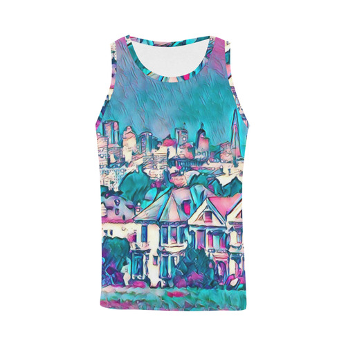 Impressive Travel -San Francisco 2 by JamColors All Over Print Tank Top for Men (Model T43)