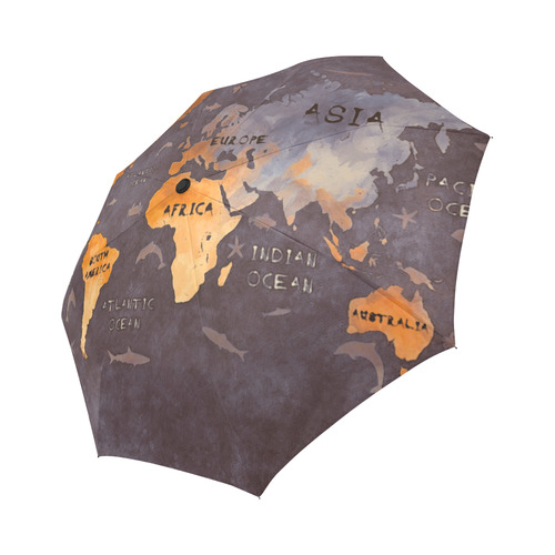 world map Auto-Foldable Umbrella (Model U04)