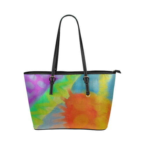 Funky Abstract Art Handbag Shoulder Bag Purse Leather Tote Bag/Large